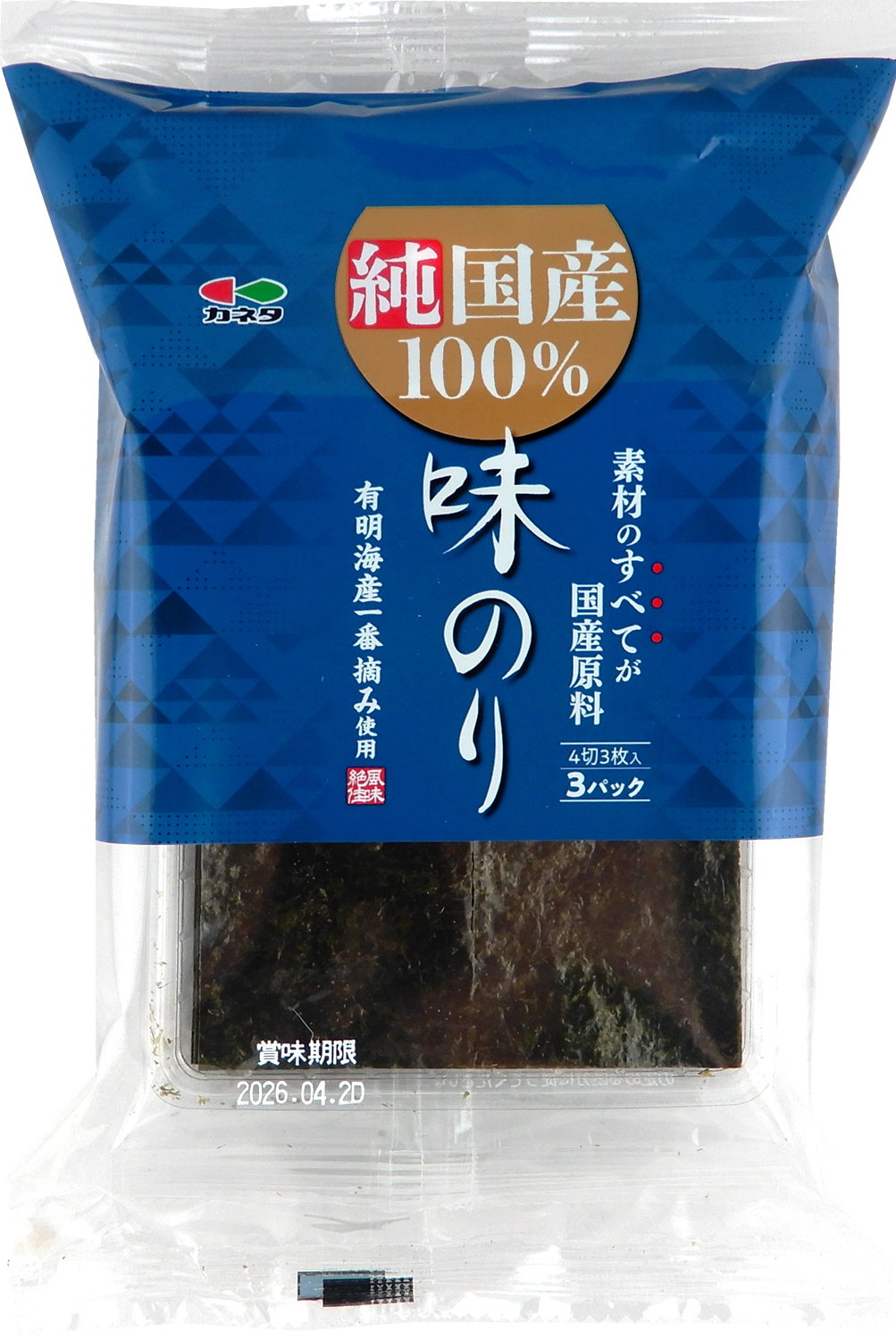 純国産味のり一番摘み4切| 株式会社カネタ・ツーワン