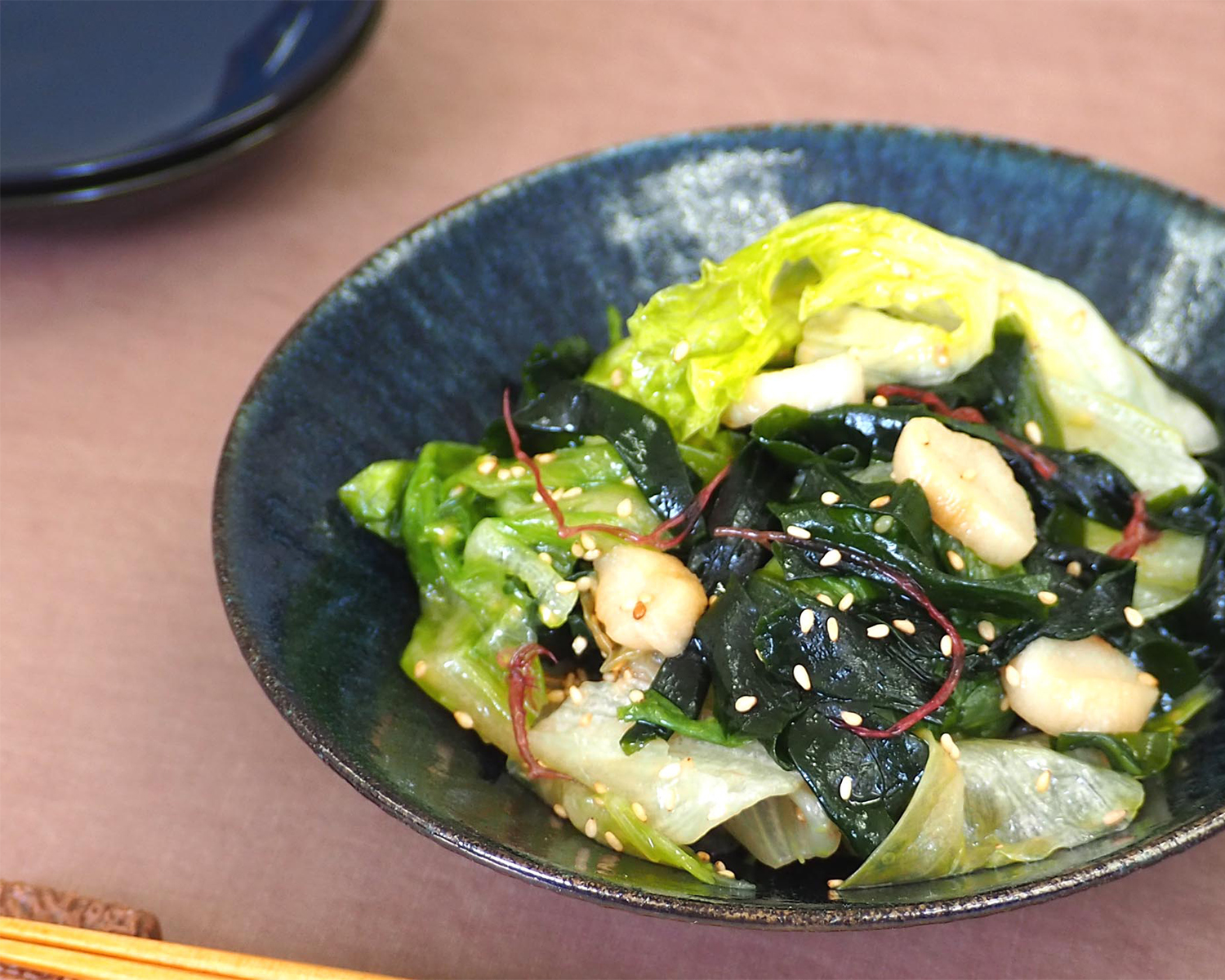 わかめとレタスのナムル ～ふのりと焼麩入り～