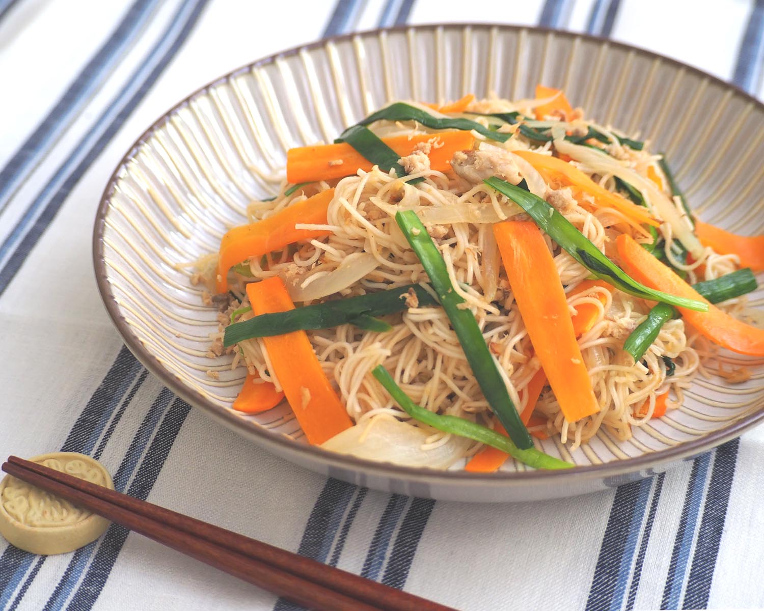 焼き塩さば入りそうめんチャンプルー